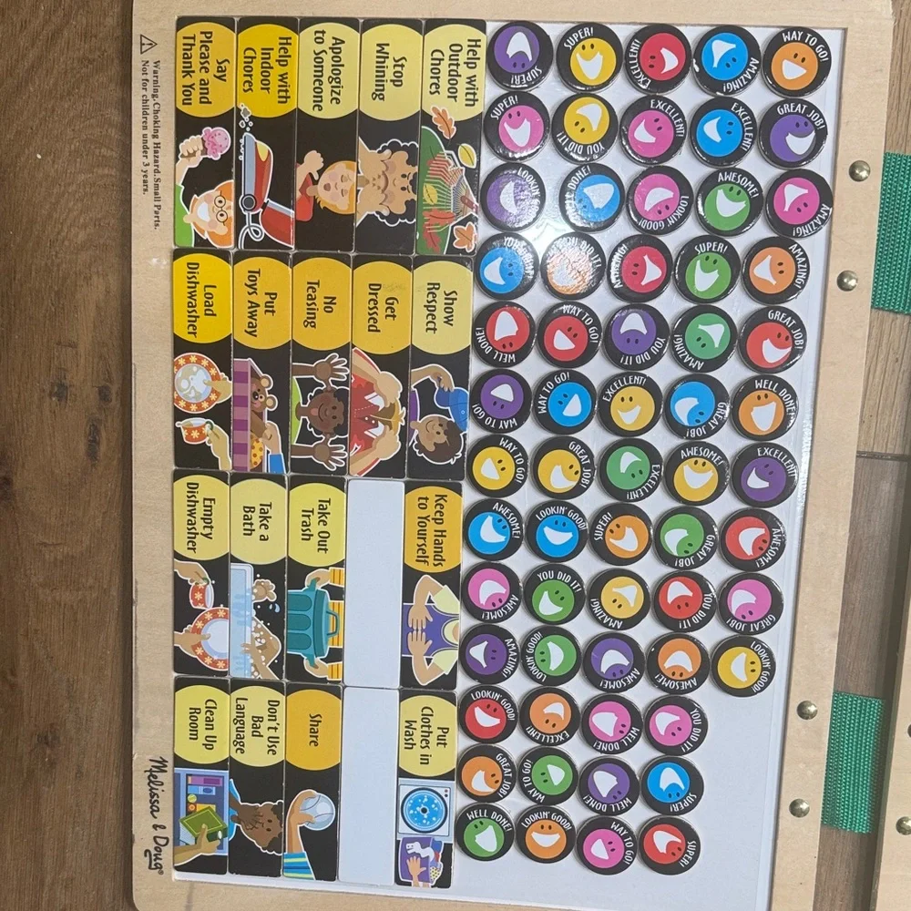 Melissa and Doug Magnetic Responsibility Chart with Colorful Magnets